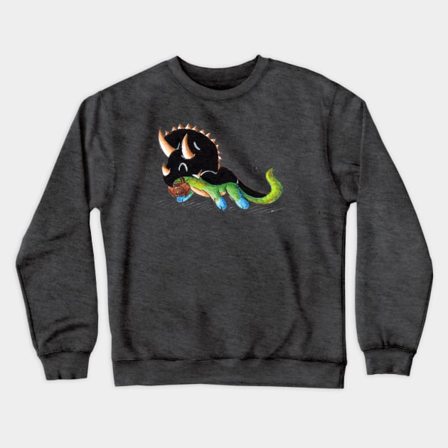 Minimaceratops Crewneck Sweatshirt by KristenOKeefeArt